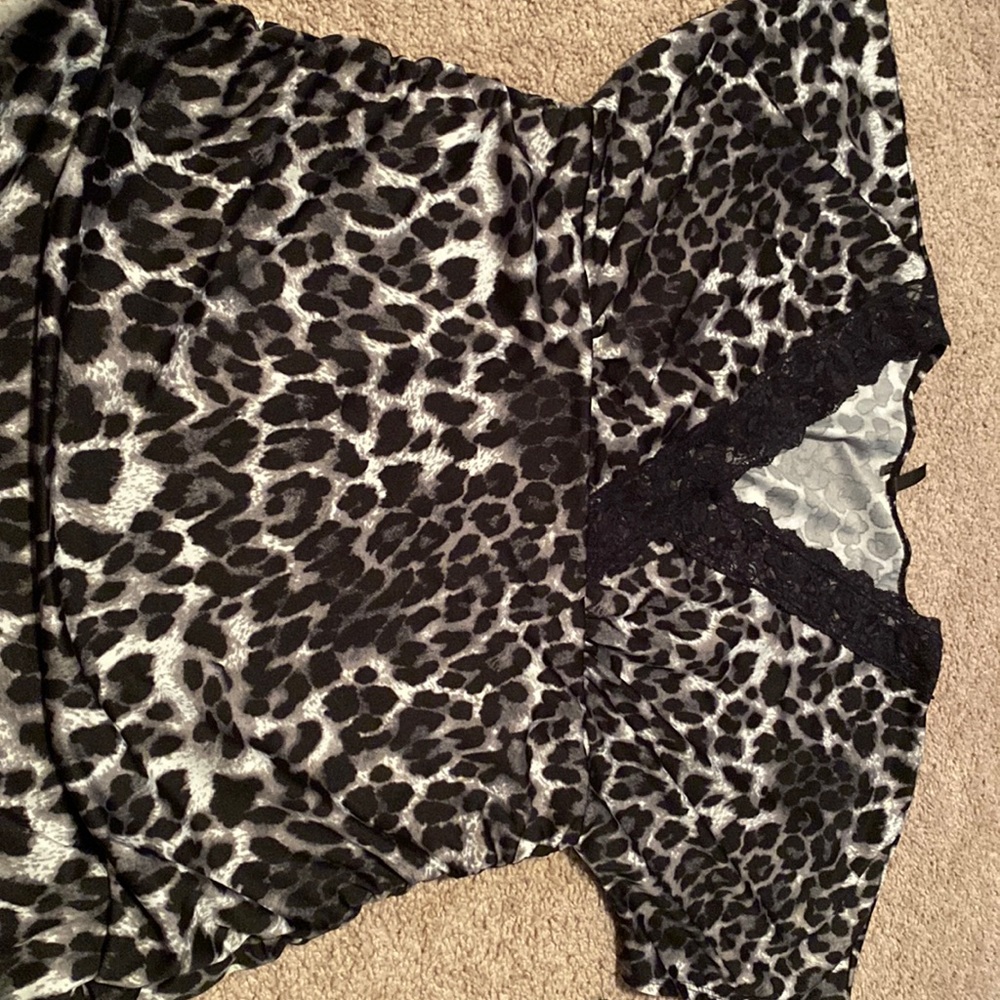 Black and white cheetah print shirt